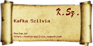 Kafka Szilvia névjegykártya